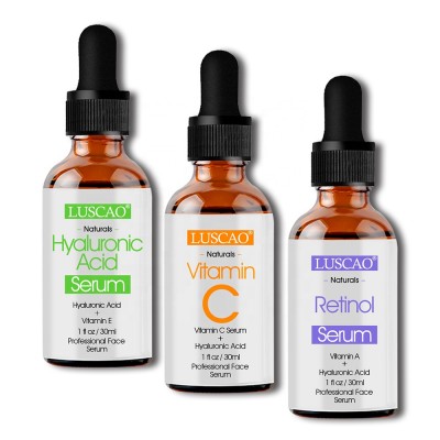 Organic Serum Moisturizing Anti Aging Anti Wrinkle Face Serum Hyaluronic Acid + Retinol  And Vitamin C Serum