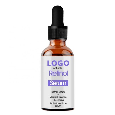 100% Pure organic face serum formula vitamin e + retinol serum 2.5%